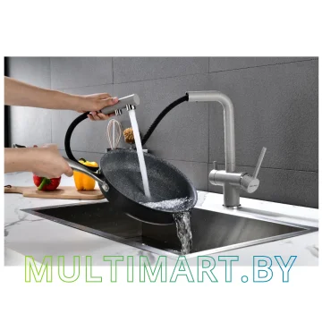 Смеситель Paulmark Serpentine Se213222-GR (серый) картинка 6